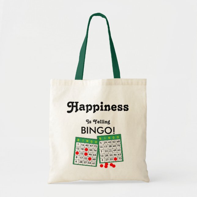 Lycka är Yelling Bingo Players Roligt Bingo Bag Tygkasse (Framsidan)