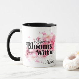 Lycka blommar inifrån mugg