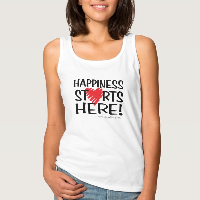 Lycka börjar här! tee shirt (Framsida)
