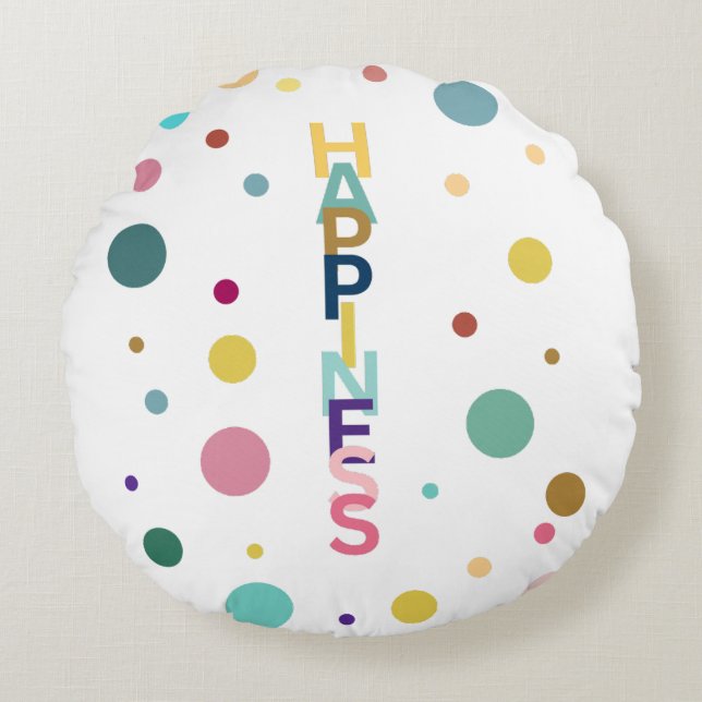 Lycka bubbla rund kudde (Framsidan)