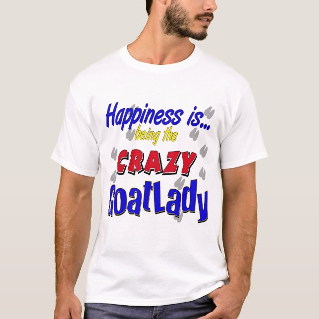 Lycka Crazy Goatlady Tee Shirt (Framsida)