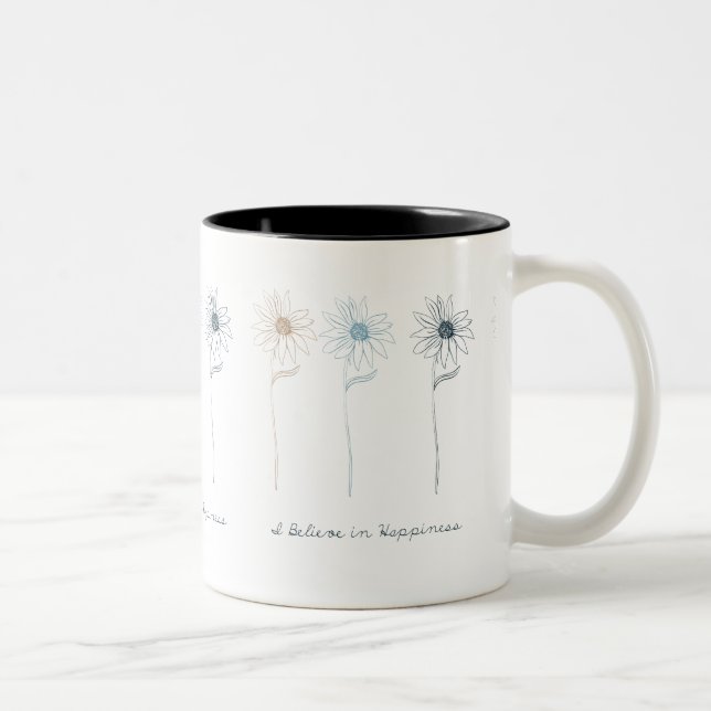 Lycka Daisy Flowers Två-Tonad Mugg (Höger)