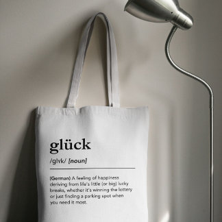 Lycka Definition Tyskt Ord Lycka Tur Gåva Tygkasse
