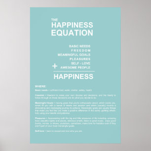 Lycka ekvation poster
