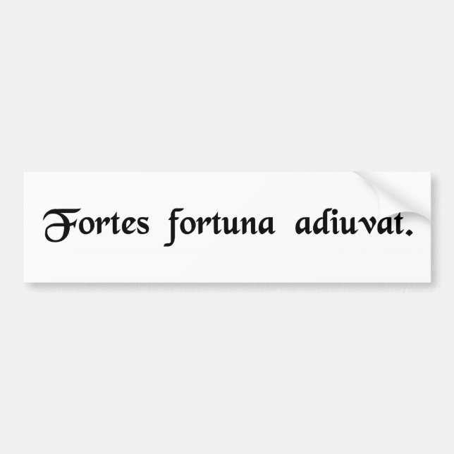Lycka favoriserar de modiga. bildekal (Framsidan)