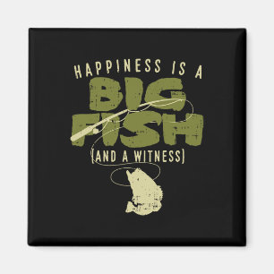 Lycka Fiskvittnet Big Fisherman Vinkel Magnet