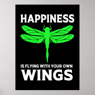 Lycka flyger med Dragonfly Poster