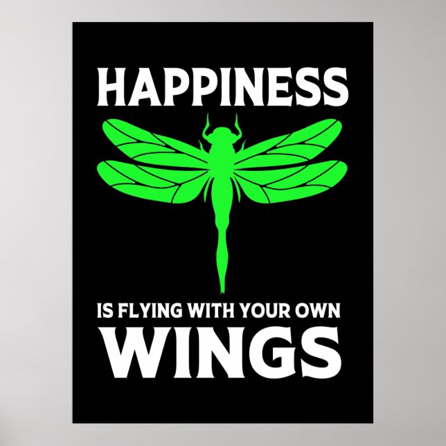 Lycka flyger med Dragonfly Poster (Framsidan)