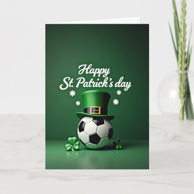 Lycka Fotboll St Patricks Dag Kort (Framsida)
