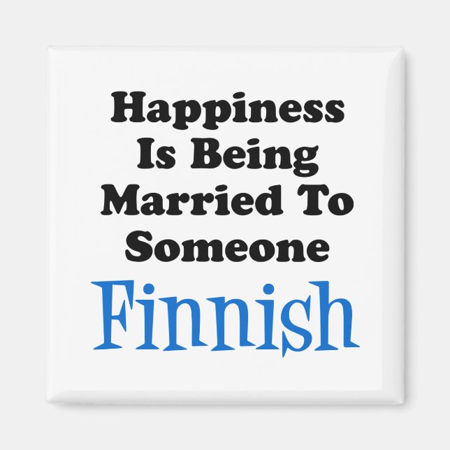 Lycka gift med någon finsk magnet (Framsidan)