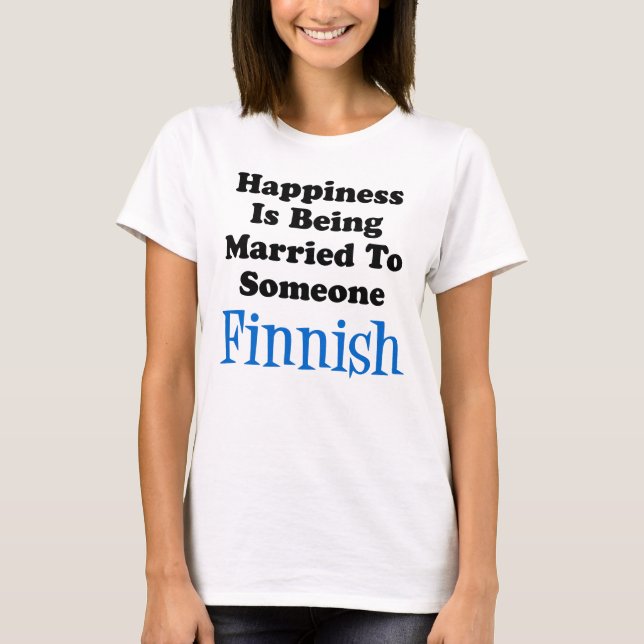 Lycka gift med någon finsk T-Shirt (Framsida)