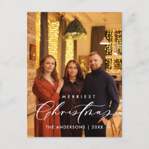 Lycka Greet, Merriest-julfamiljens foto Vykort