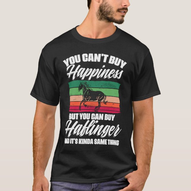 Lycka Haflinger Häst Hästägare T Shirt (Framsida)