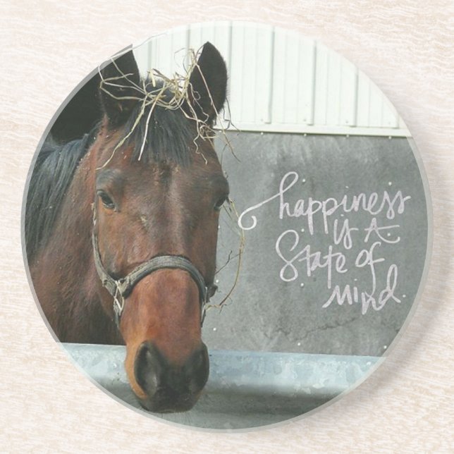 Lycka Horse Underlägg Sandsten (Framsidan)