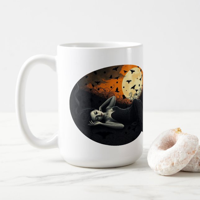 Lycka i varje klunk-mugg kaffemugg (Med munk)