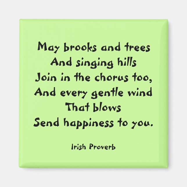 Lycka Irish Proverb Magnet (Framsidan)