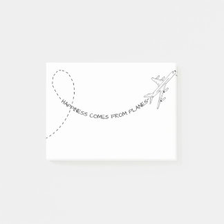 Lycka kommer från Flygplan (2) Post-it Block