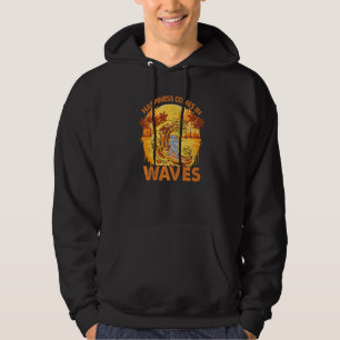 Lycka kommer i Vinkara surfande katt Surfa 1 Hoodie