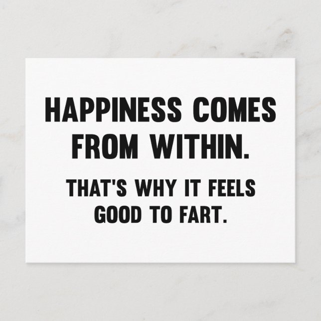 Lycka kommer inifrån vykort (Framsida)