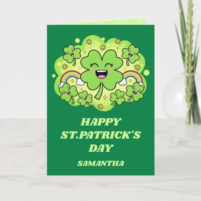 Lycka & Latter St. Patricks dag-kort Kort (Framsida)
