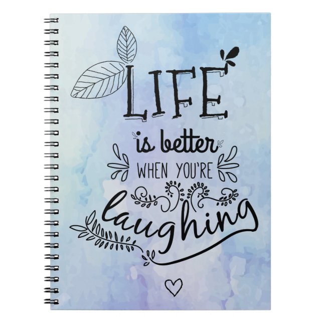 Lycka Life Quote Dreams Attitude Motivational Anteckningsbok (Framsidan)