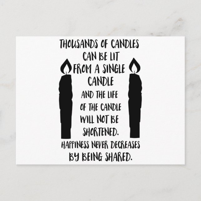 Lycka minskar aldrig genom att delas vykort (Framsida)