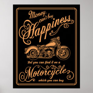 Lycka - motorcykel poster