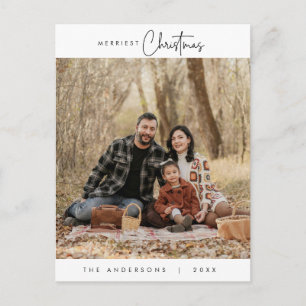 Lycka önskar Glad jul Familjefoto Vykort