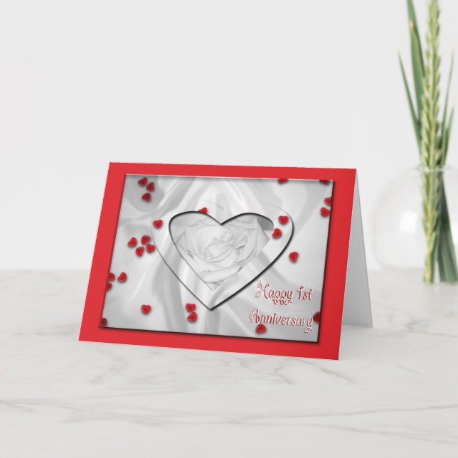 Lycka önskas på årsdagen ett år kort (Framsida)