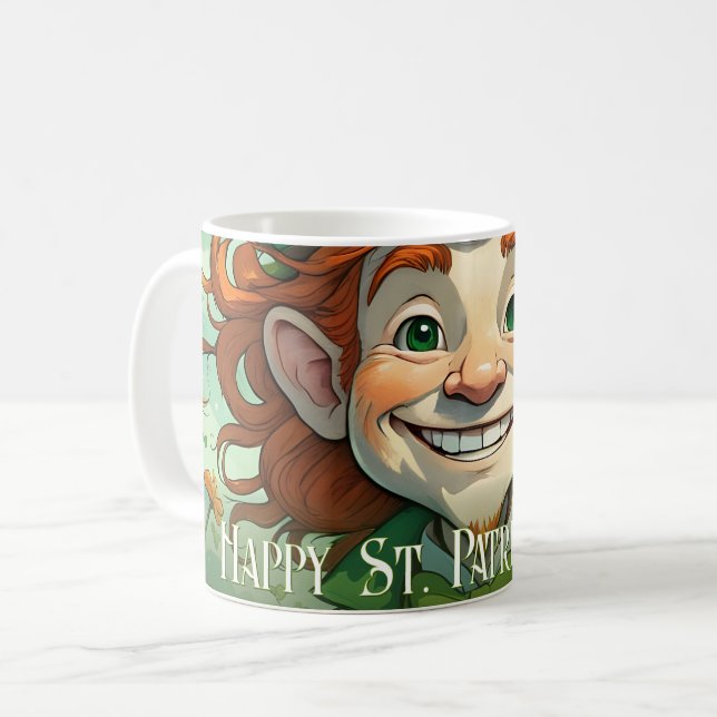 Lycka på St. Patricks dag Kaffemugg (Framsida vänster)