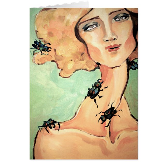 "Lycka" porträtt OBS Kort (Framsidan)