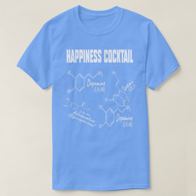 Lycka Serotonin Molekyl Funny Depression Ment T Shirt (Design framsida)