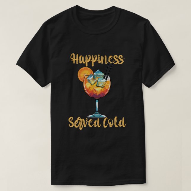 Lycka Serverad Kall Cocktaildesign T Shirt (Design framsida)