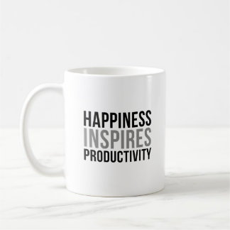 Lycka som ökar produktiviteten kaffemugg