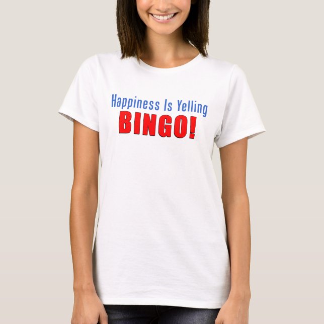 Lycka som skriker Bingo Tee (Framsida)