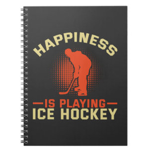 Lycka spelar Ice Hockey Anteckningsbok