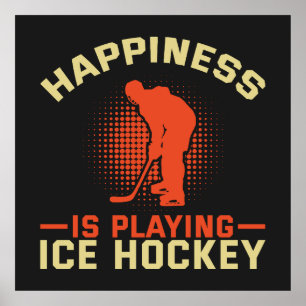 Lycka spelar Ice Hockey Poster
