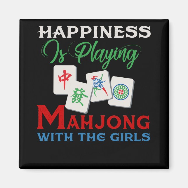 Lycka spelar Mahjong med flickorna Magnet (Framsidan)