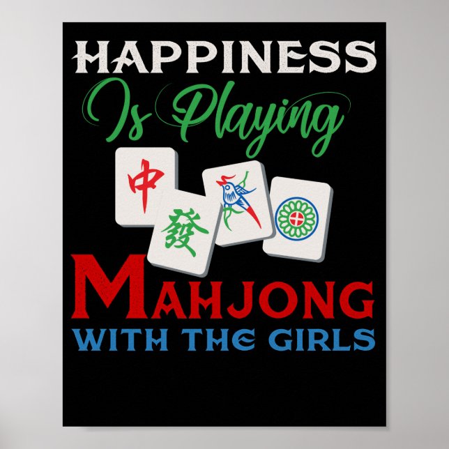Lycka spelar Mahjong med flickorna Poster (Framsidan)