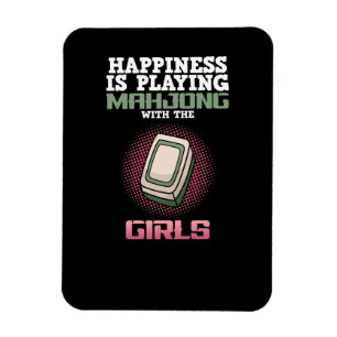 Lycka spelar Mahjong-spel Magnet