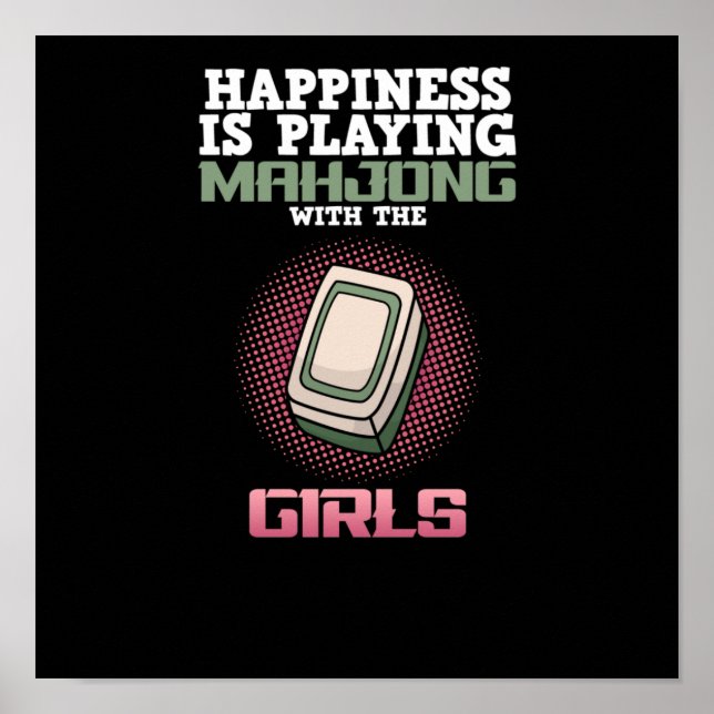 Lycka spelar Mahjong-spel Poster (Framsidan)