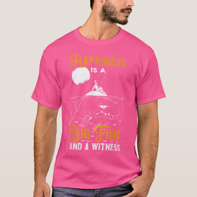 Lycka Stora fiskvittnen Fiske Boat Angler Sea Fi T Shirt (Framsida)
