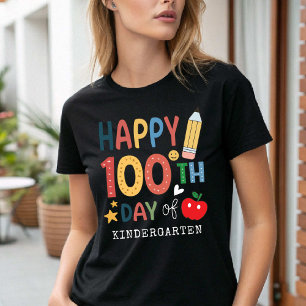 Lycka till 100:e dagen som förskolelärare svart t shirt