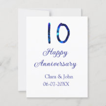 Lycka till 10-årsjubileum blå glitter lägga till n