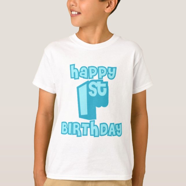Lycka till 1-årsfirande – Sött födelsedagsfirande  T Shirt (Framsida)