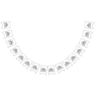 Lycka till 25-årsjubileum Girlang Banner Vimplar