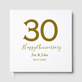 Lycka till 30-årsjubileum namn datum gyllene fetst gästböcker