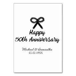 Lycka till 50-årsjubileum Lägg namn datum bröllop Bordsnummer