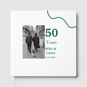 Lycka till 50-årsjubileum lägg till parnamn datum gästböcker