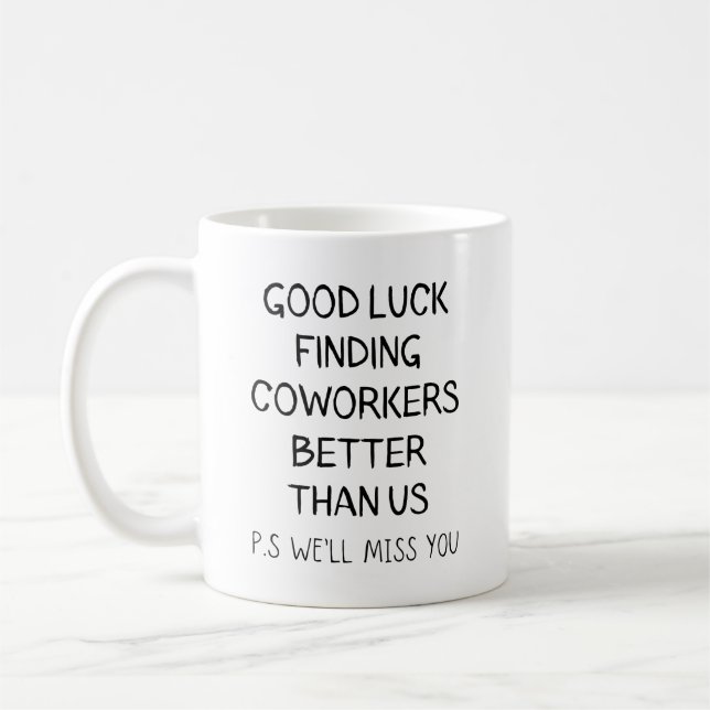 Lycka till är bättre än vi. kaffemugg (Vänster)